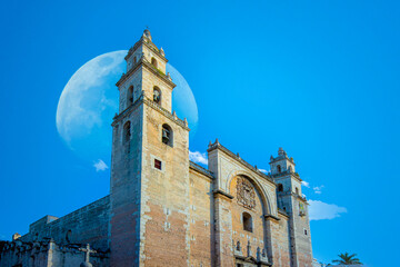 Wall Mural - Mexico, Cathedral of Merida, oldest cathedral in Latin America.