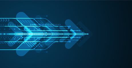 Wall Mural - abstract arrow direction. technology background