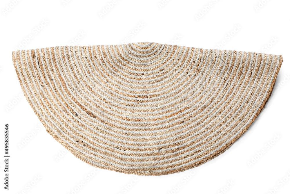 Wicker carpet on white background