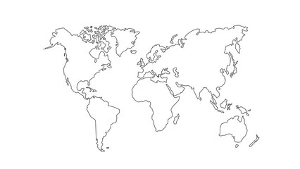 world map animation drawn with lines ( 4k | mp4 )