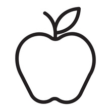 Apple Line Icon