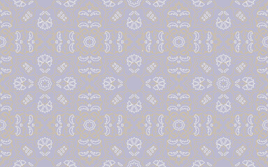 Wall Mural - Bohemian style rustic and floral geometric pattern design pastel neutral earth tone colors in vector designed for tile, wallpaper, home decorations elements and rug, 