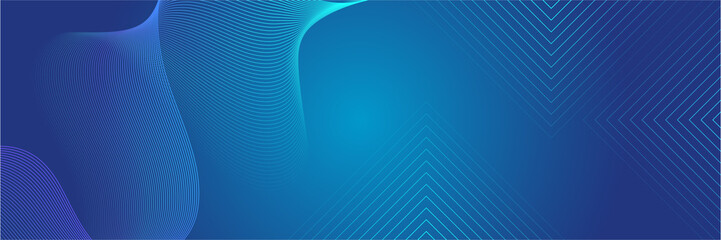 Wall Mural - Blue abstract modern banner background design. Vector graphic pattern template illustration.