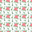 © Ellivelli - Watercolor seamless pattern with various decorative flowers and leaves
