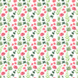 © Ellivelli - Watercolor seamless pattern with various decorative flowers and leaves