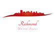 Richmond skyline in red