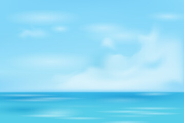 seawater in the ocean and summer blue sky background