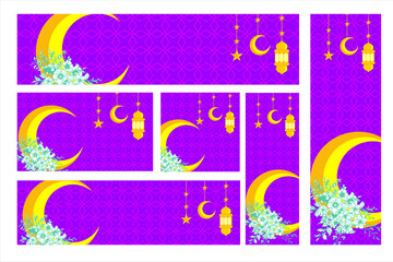 Wall Mural - islamic holiday. banner templates for islamic holiday. ramadan kareem