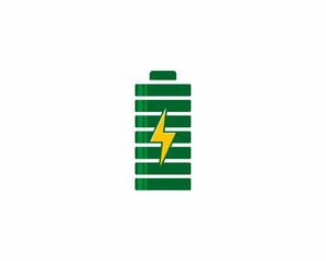 Wall Mural - Battery bar with electrical symbol in the middle