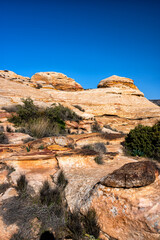 Wall Mural - Beautiful desert mountains landscape. Wadi Dana, Jordan.