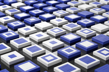 Wall Mural - abstract background of rectangle shape. 3d rendering.