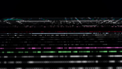 Poster - Abstract Digital Background Science Technology Networks Big Data Link 3D rendering.