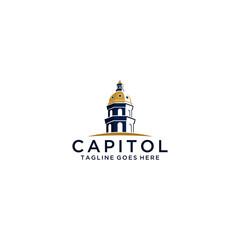 Capitol building logo design .