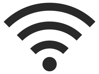Poster - wi-fi black line icon. wireless connection symbol