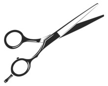 Hairdresser Scissors Icon. Hair Cutting Service Symbol