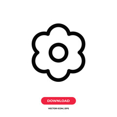 Poster - Flower icon vector. Floral sign