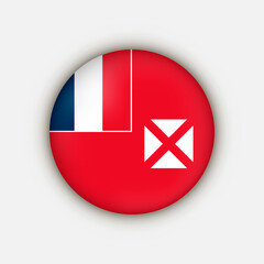 Country Wallis and Futuna. Wallis and Futuna flag. Vector illustration.