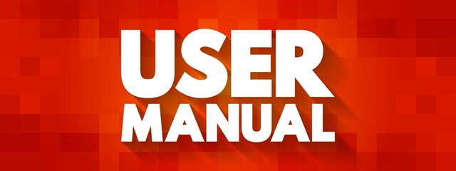 Poster - User Manual - intended to assist users in using a particular product, service or application, text concept background