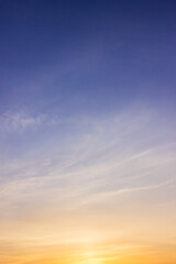 sunset sky vertical with sunlight clouds