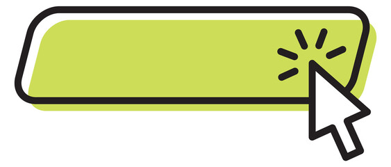 Leinwandbilder - action button. click here element with pointing arrow cursor