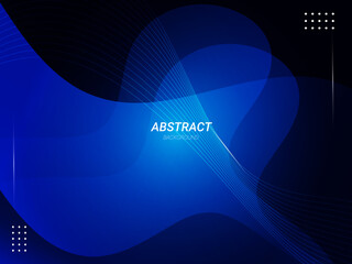 Abstract blue geometric pattern design graphic background vector