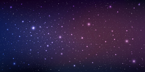 Wall Mural - stars and stardust in deep universe. bright star in the dark space background. vector illustration.