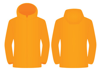 Sticker - Orange  rain coat. vector illustration