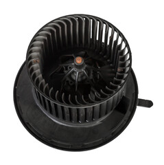 Wall Mural - Heater fan - spare part and element of car air conditioning system on white isolated background. Auto service industry. Spare parts catalog