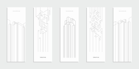 Abstract geometric technological company brochure. Vector business flyer.