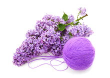 Purple Lilac With A Ball.