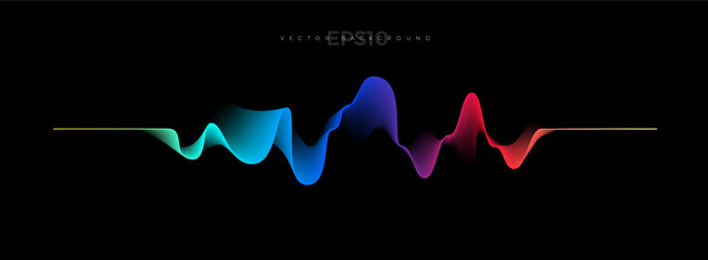Poster - Abstract modern background with colorful line wave. Pattern vector illustration for banner, background, poster.
