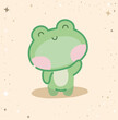 kawaii frog card