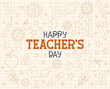 happy teachers day illustration