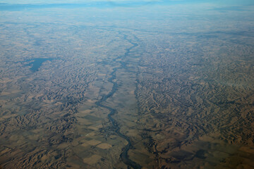 Canvas Print - aerial view of the river