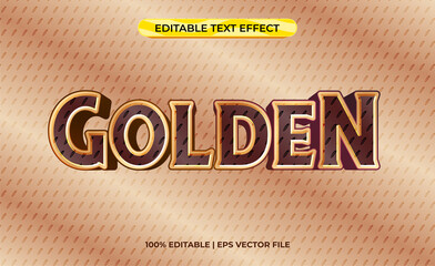 Poster - luxury 3d text effect with golded texture. typography template for gold object.