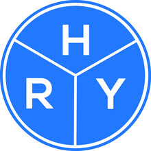 HRY Letter Logo Design On Black Background. HRY  Creative Initials Letter Logo Concept. HRY Letter Design.