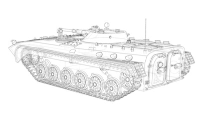 Infantry fighting vehicle. Vector