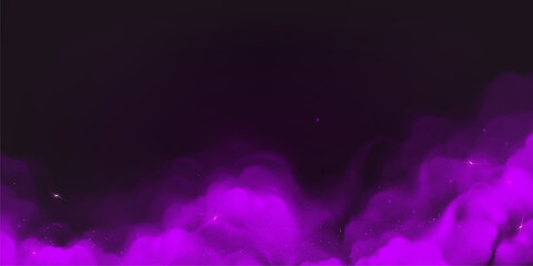 Wall Mural - purple powder clouds texture. abstract effect of color mist or smog with glitter particles. vector r
