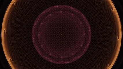 Wall Mural - abstract spiral evolves on dark space background then fades to black