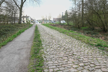 Wall Mural - France Nord Trouée d'Arenberg Wallers pavé drève itineraire route Paris Roubaix cyclisme velo sport course patrimoine historique 