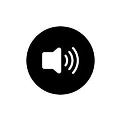 Poster - Speaker icon in black round