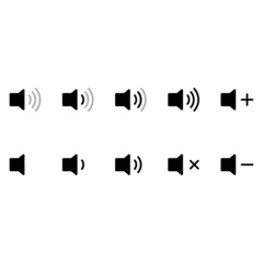 Sticker - Speaker icon set