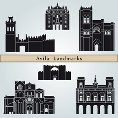 Wall Mural - Avila landmarks and monuments