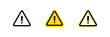 © Sasha - Risk warning icon. Triangular warning sign. Alert message. Vector symbol.