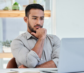 Poster - This project deserves all of my attention. Shot of a young businessman using his laptop.