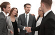 © ASDF - handshake in the lobby of an office building