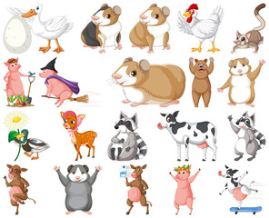 Sticker - Set of different kids of animals