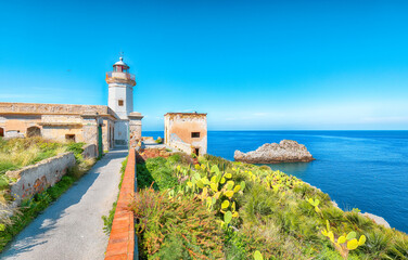 Wall Mural - Fantastic  sunny day over Capo Zafferano Lighthouse.