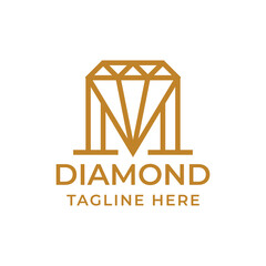 letter M diamond logo design
