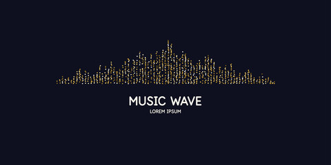 Wall Mural - vector illustration of music wave in the form of the equalizer